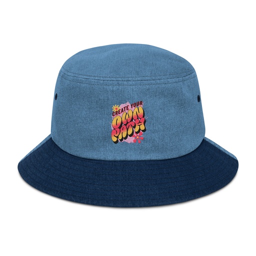[ID: 501-G431] Create Your Own Path Denim Bucket Hat