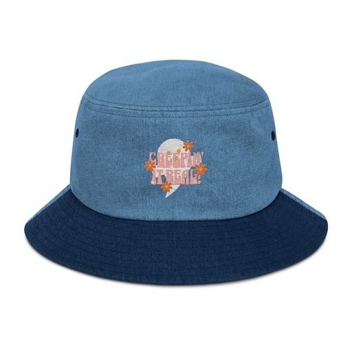 [ID: 501-G436] Creepin' It Real - Halloween Denim Bucket Hat