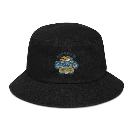 [ID: 501-G443] Custom Garage - Motorcycle Denim Bucket Hat