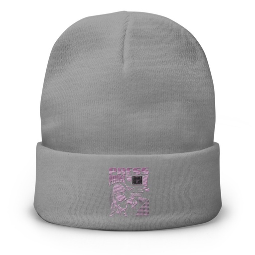 [ID: 81-G4] 'Press Pause' Anime Gaming Knit Beanie