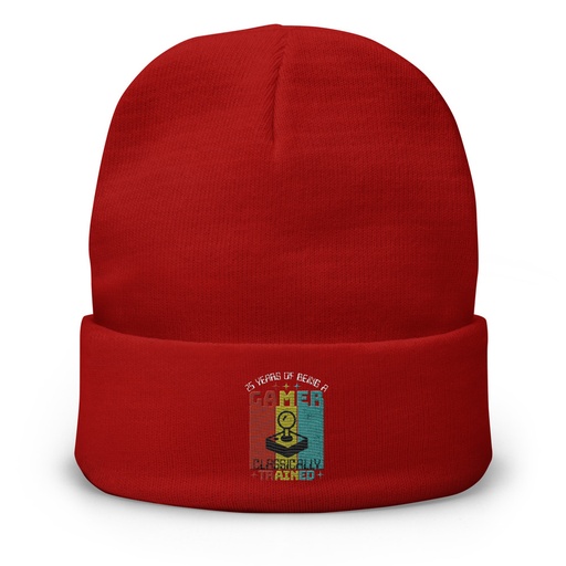 [ID: 81-G5] 25 Years of Being A Gamer Knit Beanie