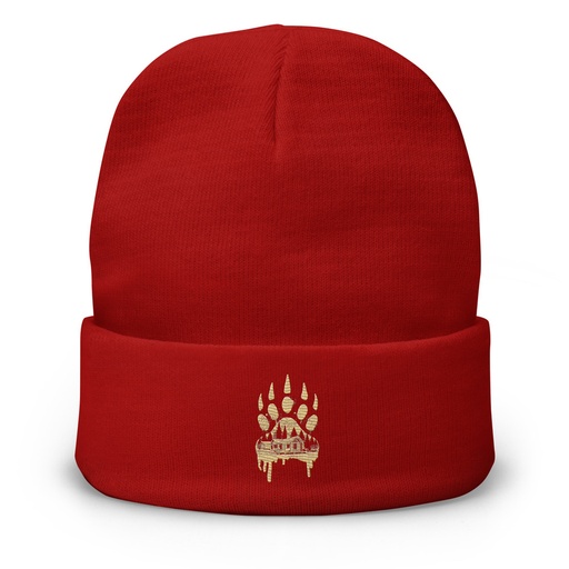 [ID: 81-G14] A Beary Good Home Knit Beanie