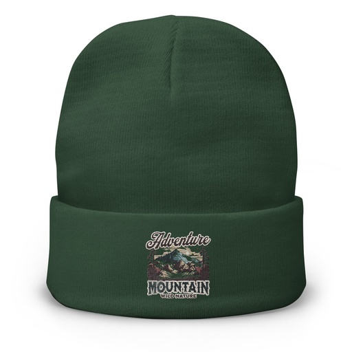 [ID: 81-G31] Adventure Mountain Wild Nature Knit Beanie