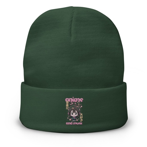 [ID: 81-G86] Anime and Music Knit Beanie