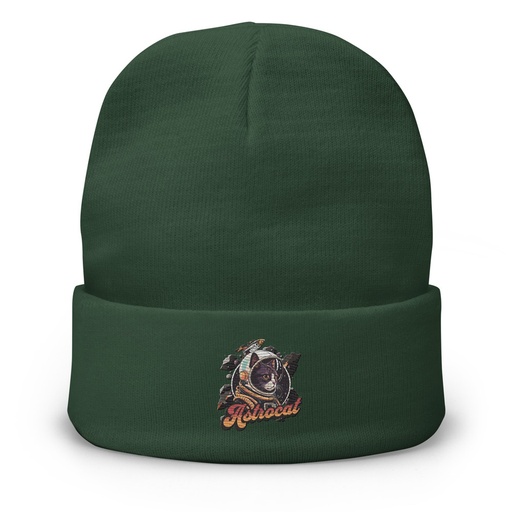 [ID: 81-G108] Astrocat - Retro graphic Knit Beanie