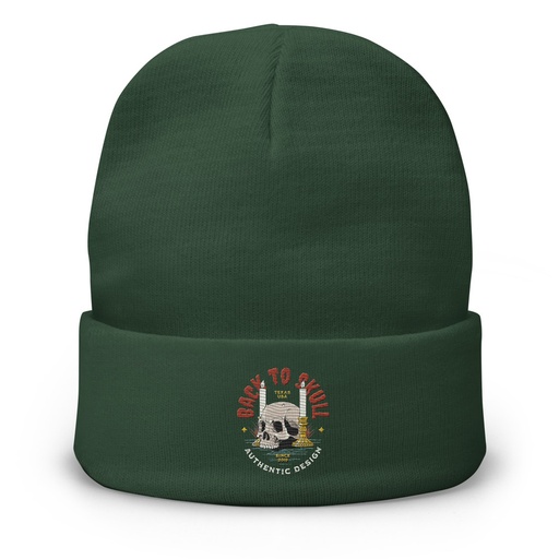 [ID: 81-G124] Back to Skull - Authenthic Design  Knit Beanie