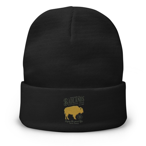 [ID: 81-G131] Badlands National Park - Bison Knit Beanie