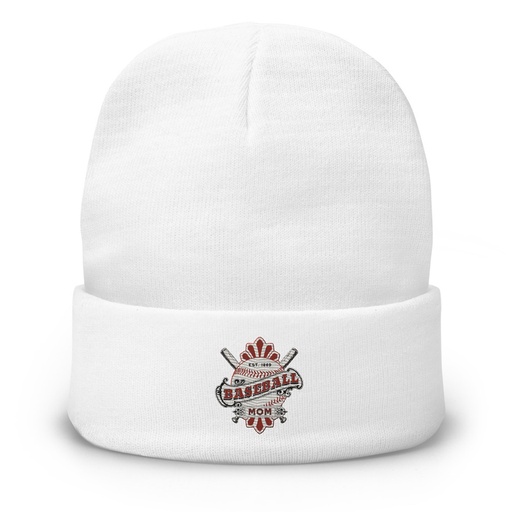 [ID: 81-G144] Baseball Mom Knit Beanie