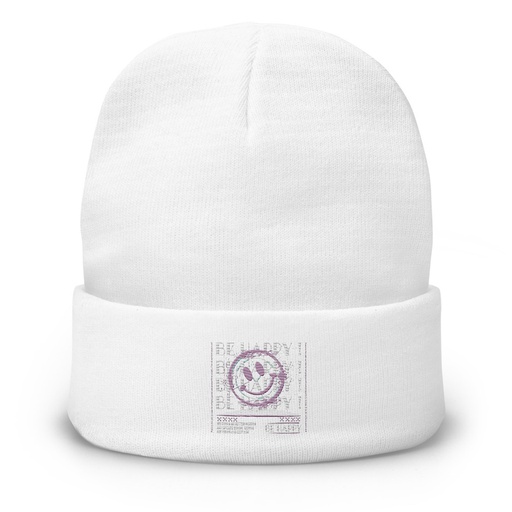 [ID: 81-G155] Be Happy ! Knit Beanie