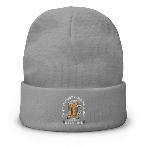 [ID: 81-G176] Beer Time - Father's Day Knit Beanie