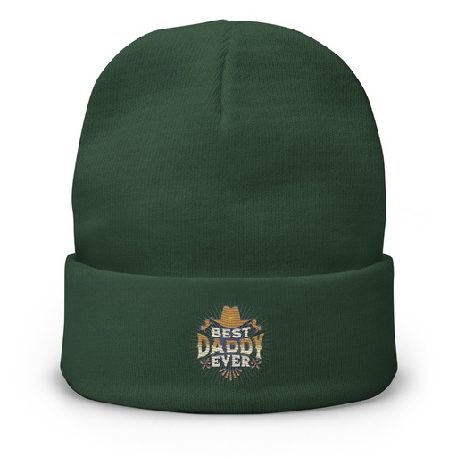 [ID: 81-G186] Best Daddy Ever - Cowboy Hat Knit Beanie