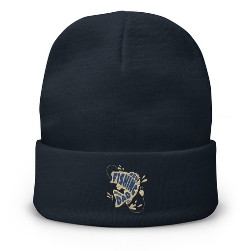 [ID: 81-G187] Best Fishing Dad - Typography Knit Beanie