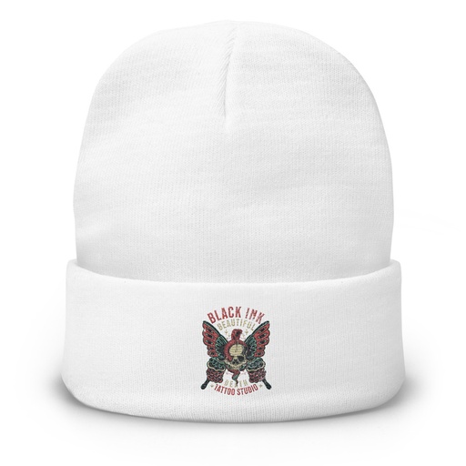 [ID: 81-G225] BLACK INK TATTOO Knit Beanie