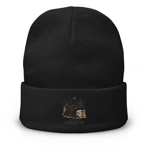 [ID: 81-G230] Black Sphinx Knit Beanie