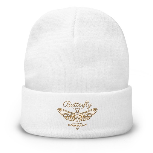 [ID: 81-G240] Blue Butterfly - Minimal Knit Beanie