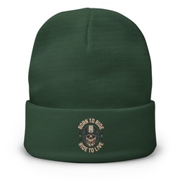 Born to Ride, Ride to Live Knit Beanie