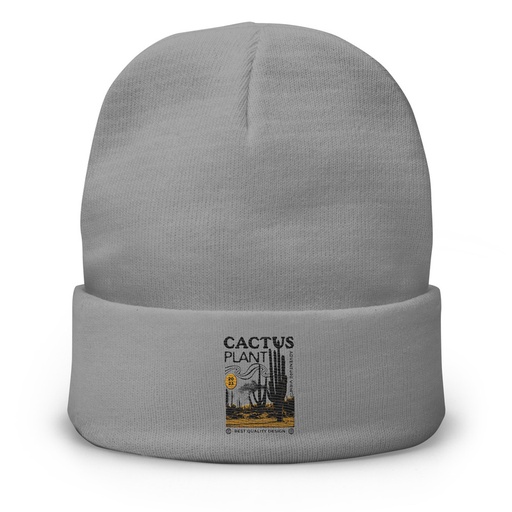 [ID: 81-G304] Cacus Plant - Desert Knit Beanie
