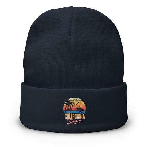[ID: 81-G312] California Beach - Retro Surf Knit Beanie