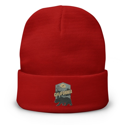 [ID: 81-G315] California Bear - Outdoors Wilderness Camping Hiking Knit Beanie