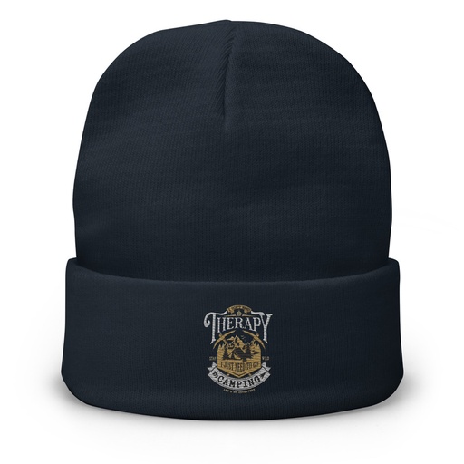 [ID: 81-G325] Camping Emblem Knit Beanie