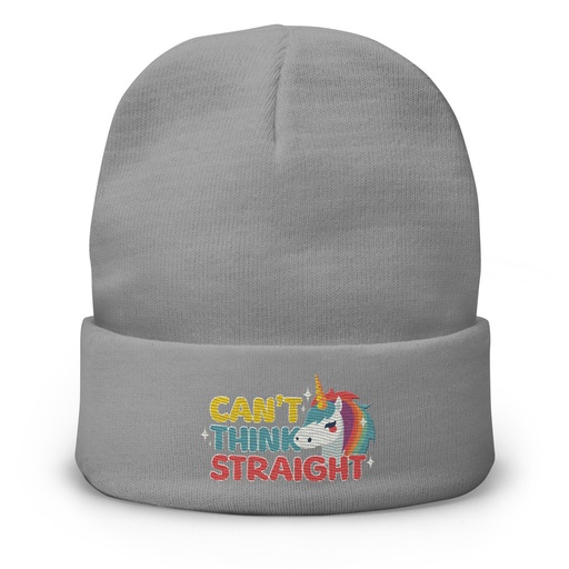 [ID: 81-G328] Can't Think Straight (2) Knit Beanie