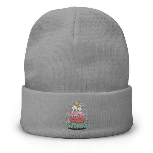[ID: 81-G334] Cartoony Christmas Tree Knit Beanie
