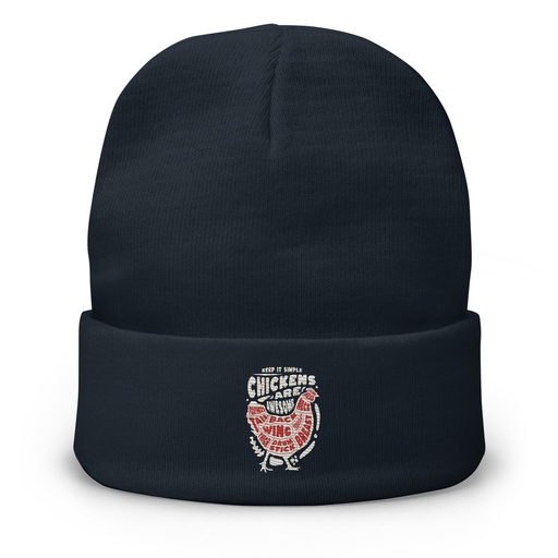 [ID: 81-G365] Chickens Are Awesome - Butcher Cuts Knit Beanie