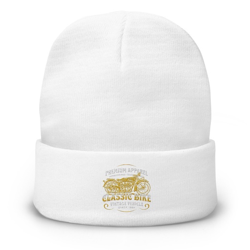 [ID: 81-G380] Classic Bike Knit Beanie