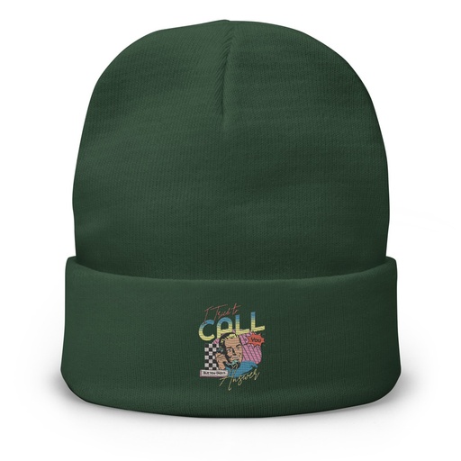 [ID: 81-G383] Classic Retro Illustrative Portrait Men Calling Knit Beanie