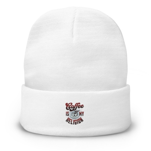 [ID: 81-G403] Coffee is my Religion - Funny Knit Beanie