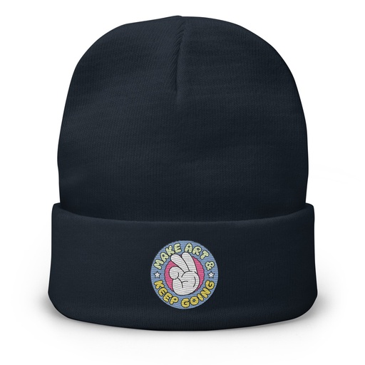 [ID: 81-G408] Colorful Fun Retro Style Badge Knit Beanie