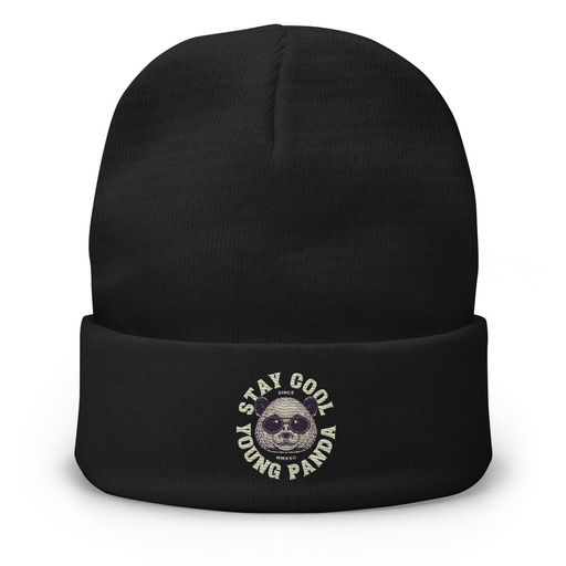 [ID: 81-G416] Cool Panda with Sunglasses -  Knit Beanie