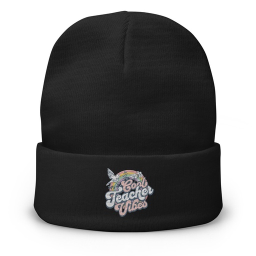 [ID: 81-G418] Cool Teacher Vibes Knit Beanie