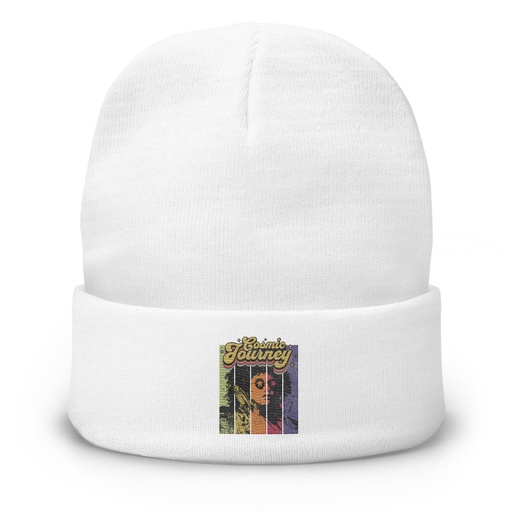 [ID: 81-G422] Cosmic Journey Rainbow Retro Knit Beanie