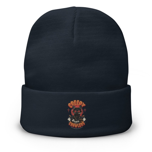[ID: 81-G437] Creepy Crawlers Halloween Knit Beanie
