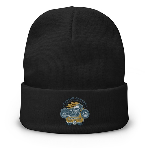 [ID: 81-G443] Custom Garage - Motorcycle Knit Beanie