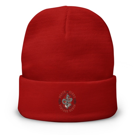 [ID: 81-G480] Death or Glory - Sword Snake Knit Beanie