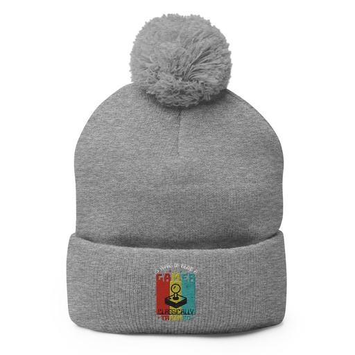 [ID: 93-G5] 25 Years of Being A Gamer Pom-Pom Knit Cap