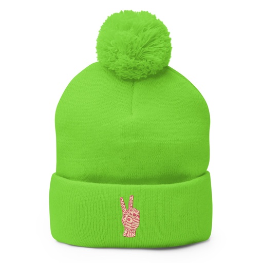 [ID: 93-G9] 60s challenge Pom-Pom Knit Cap