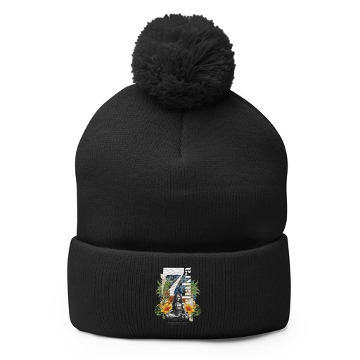 [ID: 93-G12] 7 Chakra Pom-Pom Knit Cap
