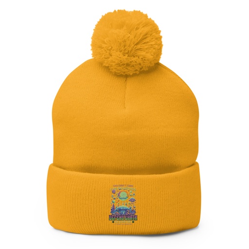 [ID: 93-G38] Alien Invasion Pom-Pom Knit Cap