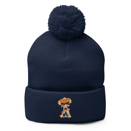 [ID: 93-G39] Alien Records  Pom-Pom Knit Cap