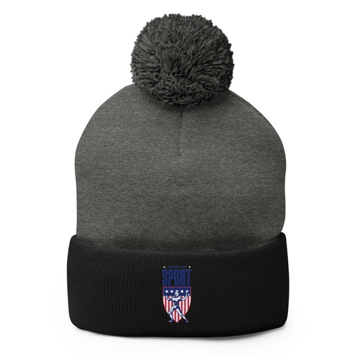 [ID: 93-G71] American Football Sport Pom-Pom Knit Cap