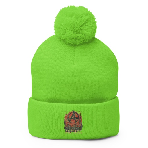 [ID: 93-G78] Anarchy In The Street Pom-Pom Knit Cap