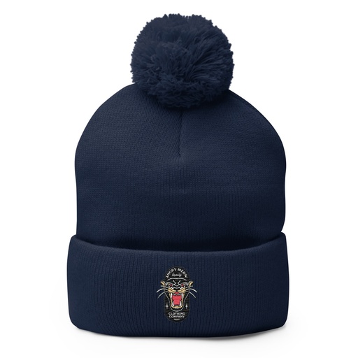 [ID: 93-G84] Angry Meow Clothing Company - Panther Pom-Pom Knit Cap