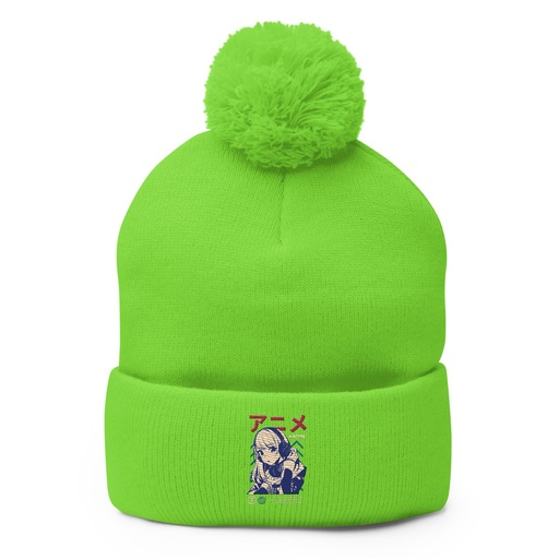 [ID: 93-G89] Anime Girl Pom-Pom Knit Cap