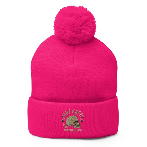 [ID: 93-G103] Art Kafe Motor Club Pom-Pom Knit Cap