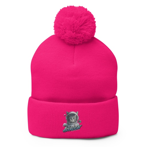 [ID: 93-G109] Astrocat Pom-Pom Knit Cap