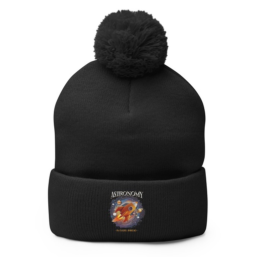 [ID: 93-G111] Astronomy in Every Thread Pom-Pom Knit Cap