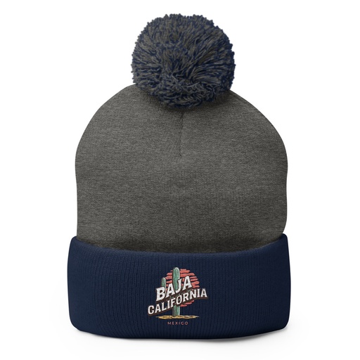 [ID: 93-G132] Baja Cali Mexico Pom-Pom Knit Cap